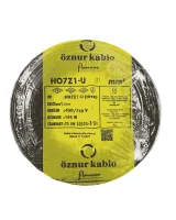 Öznur H07Z1-K 1X10 mm² Siyah Renk NYAF Halogen Free Kablo 