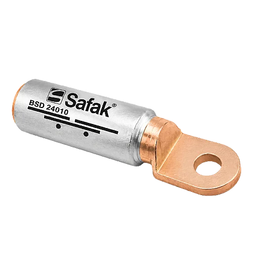Şafak Elektrik BSD-03508 35 mm² M8 BSD Dar Girişli Bimetal Bakır-Alüminyum Kablo Pabucu - 1