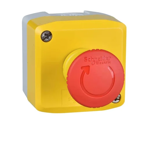 Schneider Electric XALK178E Sarı İstasyon 1 Kırmz Mantar Başlık Bas Düğ Ø40 Döndürl Serb Bırakılan 1Na+1Nk - 1
