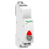 Schneider Electric A9E18037 Acti9 iPB 1NK Gri Tek Basmalı Düğme Gösterge Işığı Kırmızı 110-230VAC - 1