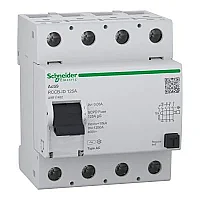 Schneider Electric A9R11492 4P 125A 30mA Kaçak Akım Rölesi - 1