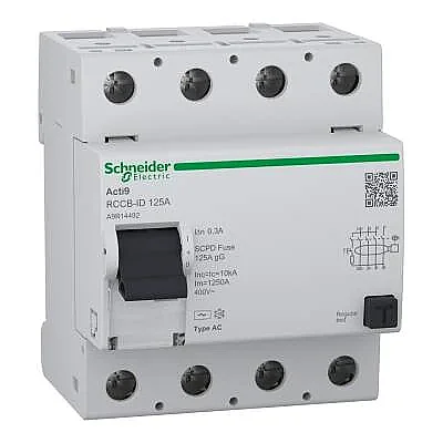 Schneider Electric A9R14492 4P 125A 300mA Kaçak Akım Rölesi - 1