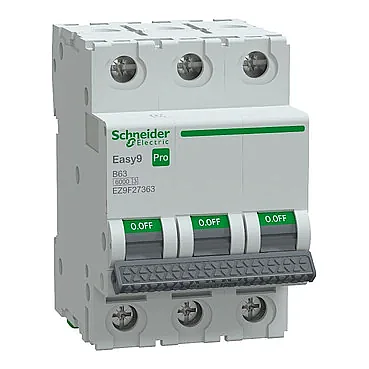 Schneider Electric EZ9F27363 3P 63A B Tipi Otomatik Sigorta - 1