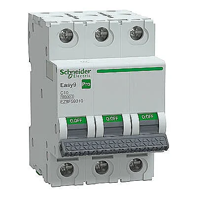 Schneider Electric EZ9F59310 3P 10A C Tipi Otomatik Sigorta - 1