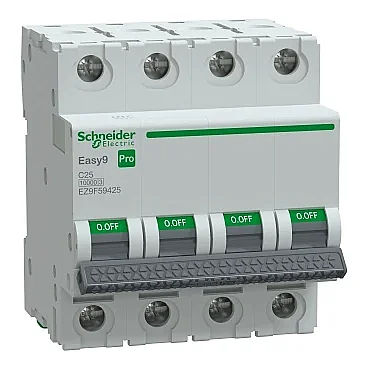 Schneider Electric EZ9F59425 4P 25A C Tipi Otomatik Sigorta - 1