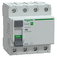 Schneider Electric EZ9R89463 4P 63A 300mA Kaçak Akım Rölesi - 1