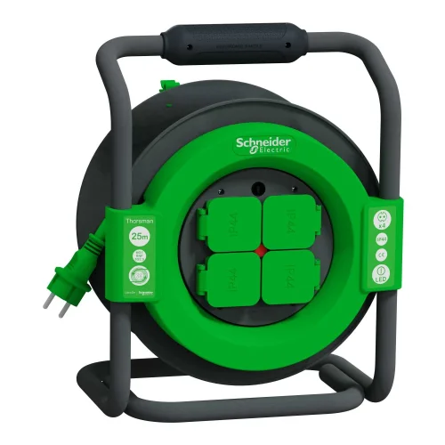 Schneider Electric IMT33148 Kablo Makarası Pro IP44 IK08 HO7RNF 3G2.5 25MT Kablolu Topraklı - 1