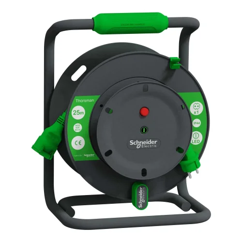 Schneider Electric IMT33151 Kablo Makarası Geniş IP44 HO5VVF 3G1.5 25MT Kablolu Topraklı - 1