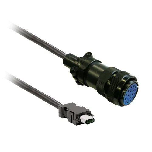 Schneider Electric VW3M8A21R05 Servo Motor Bch16 Kodlayıcı Kablo 2*0,5 + 3*2*0,2 5M Koruyuculu Mıl - 1