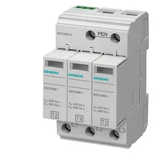 Siemens 5SD7463-0 C Sınıfı 3 Kutuplu TN-C Sistemleri İçin 3+0 Devreli Aşırı Gerilim Sınırlayıcısı Parafudr - 1