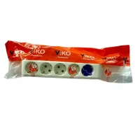 Viko 90113505 5'li Grup Priz Topraklı 5 Metre Beyaz Çocuk Korumalı - 2