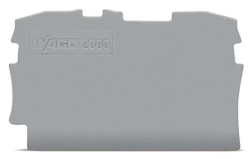 Wago 2000-1291 Sonlandırma ve Ara Plakası; 0,7 mm Kalınlık; Gri - 1