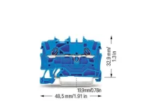 Wago 2001-1204 2,5 mm² Mavi 2 İletkenli Ray Klemens - 2