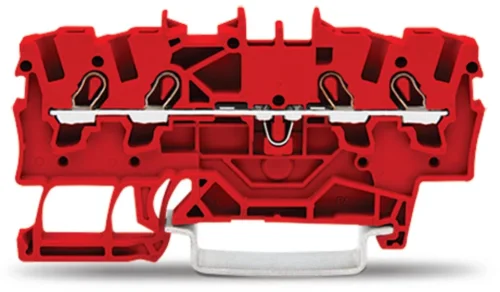 Wago 2001-1403 4 İletkenli Geçiş Klemensi 1,5 mm² Kırmızı - 1