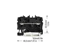 Wago 2002-1205 4 mm² Siyah 2 İletkenli Ray Klemens - 2