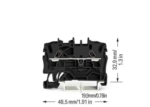 Wago 2002-1205 4 mm² Siyah 2 İletkenli Ray Klemens - 2