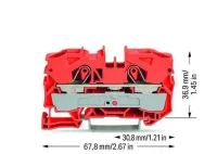 Wago 2010-1202 16 mm² Turuncu 2 İletkenli Ray Klemens - 2