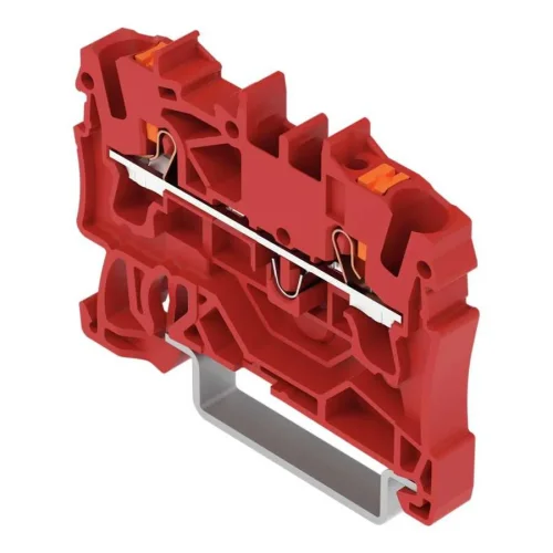 Wago 2202-1203 2,5 mm² Kırmızı Butonlu 2 İletkenli Ray Klemens - 2