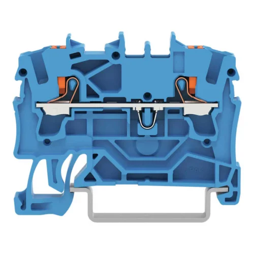 Wago 2202-1204 2,5 mm² Mavi Butonlu 2 İletkenli Ray Klemens - 1