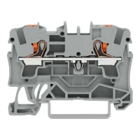 Wago 2204-1201 4 mm² Gri Butonlu 2 İletkenli Ray Klemens 