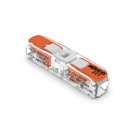 Wago 221-2401 2 İletkenli Şeffaf Buat Klemens 2X4 mm² 12AWG - 1