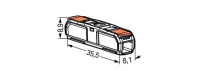 Wago 221-2411 2 İletkenli Şeffaf Buat Klemens 2X4 mm² - 3