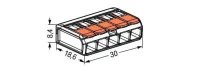 Wago 221-415 5 İletkenli Şeffaf Buat Klemens 2X4 mm² - 2
