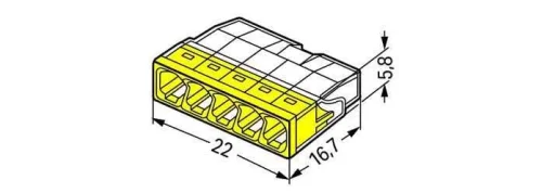 Wago 2273-205 5 İletkenli 5X2,5 mm² Tek Damarlı İletkenler İçin Buat Klemens - 2