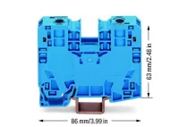 Wago 285-134 35 mm² Mavi 2 İletkenli Ray Klemens - 2
