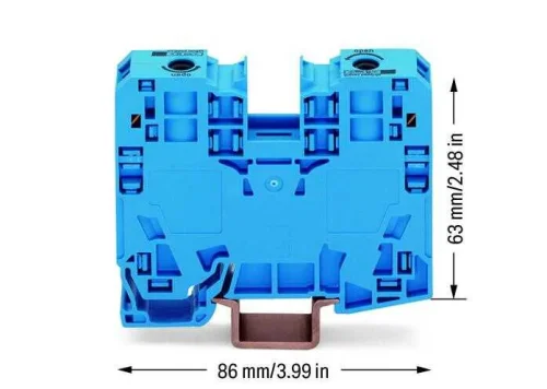 Wago 285-134 35 mm² Mavi 2 İletkenli Ray Klemens - 2