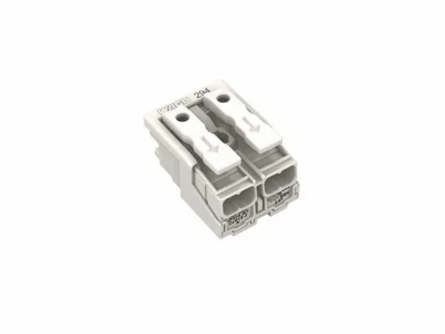 Wago 294-5002 2 Kutuplu Aydınlatma Tarafı: Tek Damarlı İletkenle, Enst. Tarafı: Tüm İletken Tipleri İçin Maks. 2,5 mm² Snap-İn Montaj Beyaz - 2