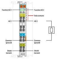 Wago 750-550 2 Kanallı Analog Çıkış 0 ... 10 Vdc - 2