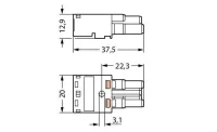Wago 770-202 2 Kutuplu L-N Baskılı Erkek 4,00 mm² Siyah Konnektör - 2