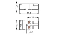 Wago 770-212 2 Kutuplu N-L Baskılı Dişi 4,00 mm² Siyah Konnektör - 2