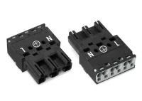 Wago 770-213 3 Kutuplu N-Pe-L Baskılı Dişi 4,00 mm² Siyah Konnektör - 1