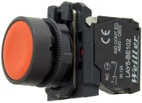 Weiller WL5-AA42 22mm Plastik Yaylı Kırmızı Stop Buton (1NC) - 1