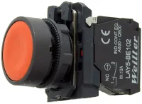 Weiller WL5-AA42 22mm Plastik Yaylı Kırmızı Stop Buton (1NC) - 2