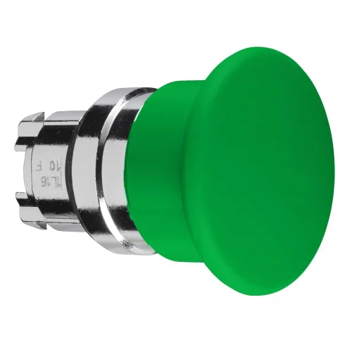 Schneider Electric ZB4BC3 Yeşil Ø40 Mantar Basmalı Düğme Başlığı Ø22 Yaylı Dönüş - 1
