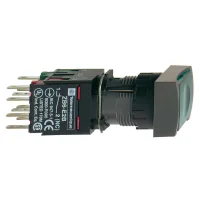 Schneider Electric XB6DF3B1B Yeşil Dikdörtgen Sıva Altı Eksiksiz Buton Ø16 Mandallama 1Na 12...24V - 1