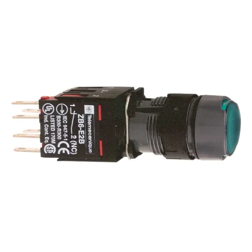 Schneider Electric XB6AW3B1B Yeşil Sıva Altı Eksiksiz Işıklı Buton Ø16 Yaylı Dönüş 1Na 12...24V - 1